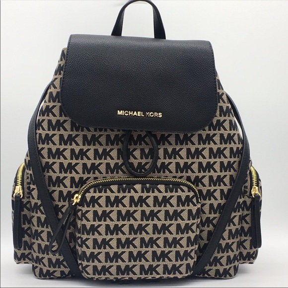 MICHAEL KORS ABBEY LG CARGO BACKPACK BG/BLK/BLK - Picture 3 of 8